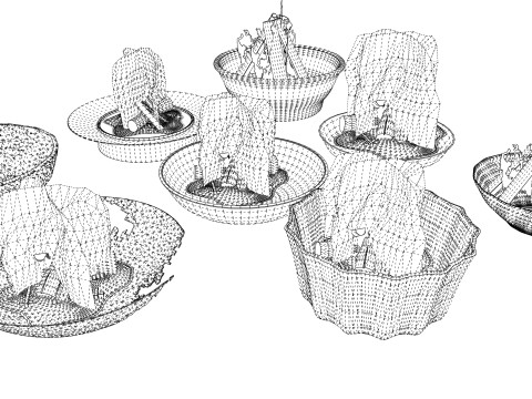 Pozos de fuego al aire libre -B15 Modelo 3D