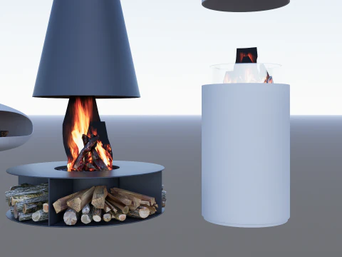 Collection Fireplace -B16 3D Model