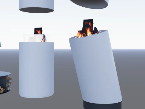Collection Fireplace -B16 3D Model