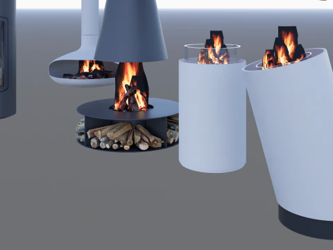 Collection Fireplace -B16 3D Model