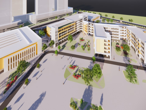 University School-B5 Modello 3D
