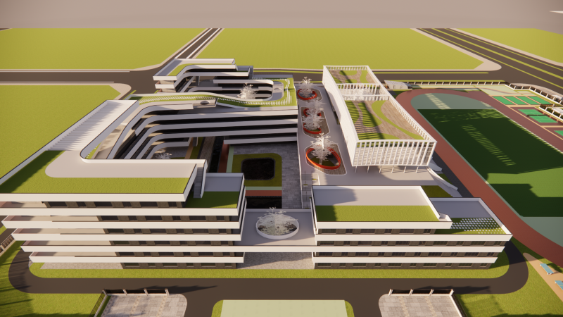 University School-B6 Modelo 3D .c4d .max .obj .3ds .fbx .stl .blend