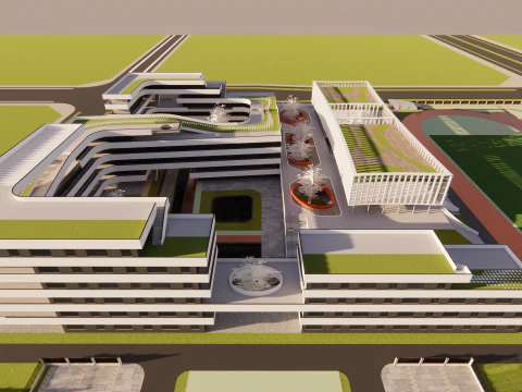 Escola Universit&aacute;ria-B6 Modelo 3D