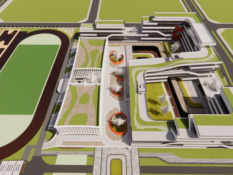 University School-B6 3D Model