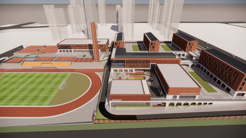 University School-B8 Modello 3D .c4d .max .obj .3ds .fbx .stl .blend