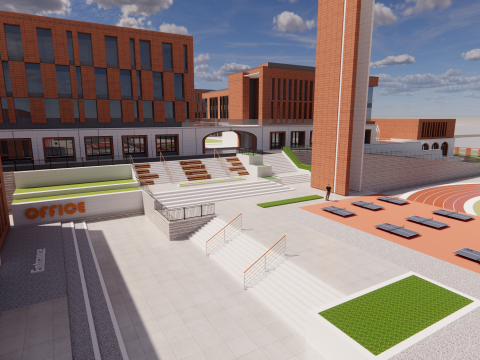 University School-B8 Modello 3D