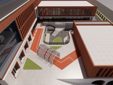 University School-B8 Modello 3D
