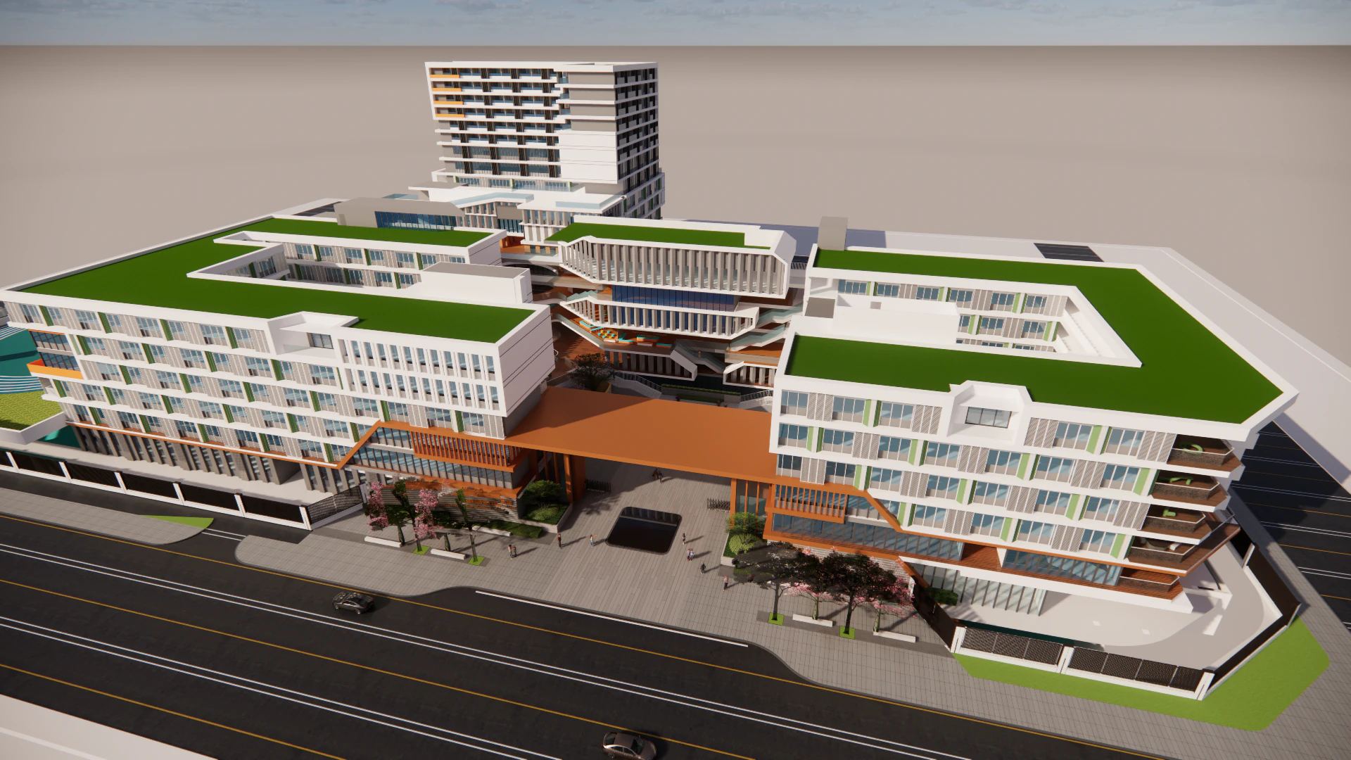 University School-B9 3D Model .c4d .max .obj .3ds .fbx .stl .blend 