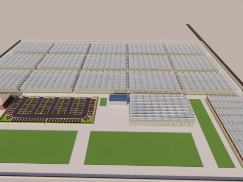 Estrutura de tenda para estufa agr&iacute;cola -B1 Modelo 3D