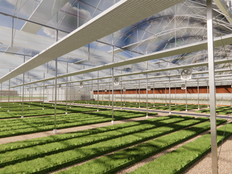 Rangka Tenda Rumah Kaca Pertanian -B1 Model 3D