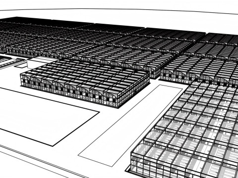 Rangka Tenda Rumah Kaca Pertanian -B1 Model 3D