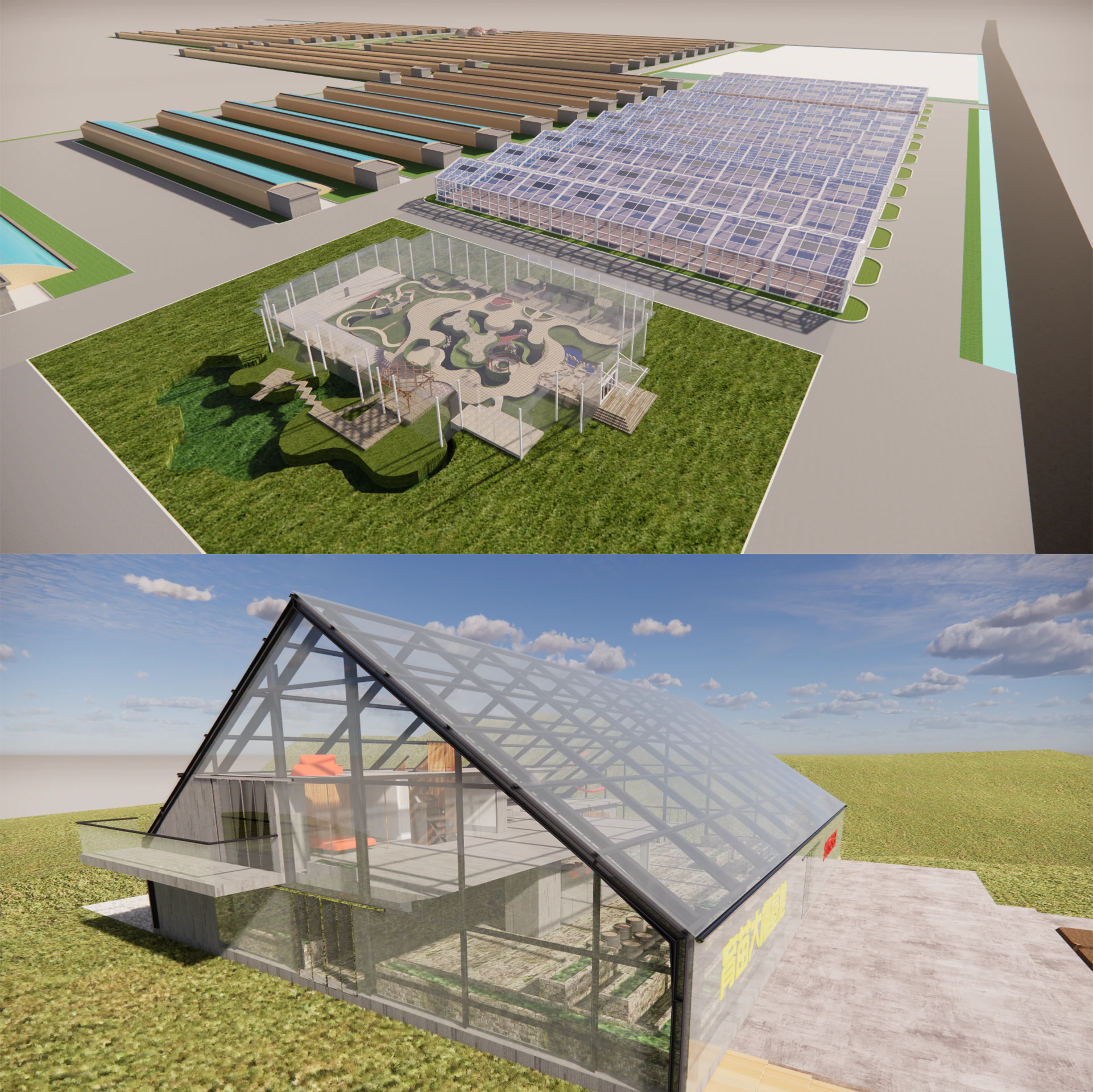 Agricultural Greenhouse Tent Frame -B2 3D Model .c4d .max .obj .3ds .fbx .stl .blend 