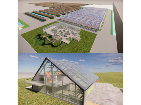 Agricultural Greenhouse Tent Frame -B2 Modello 3D