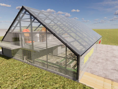 Agricultural Greenhouse Tent Frame -B2 3D Model