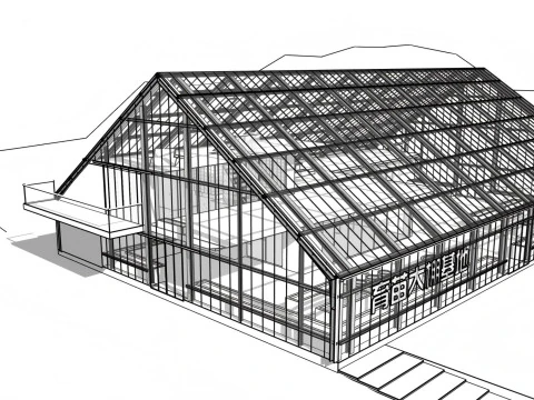 Agricultural Greenhouse Tent Frame -B2 3D Model