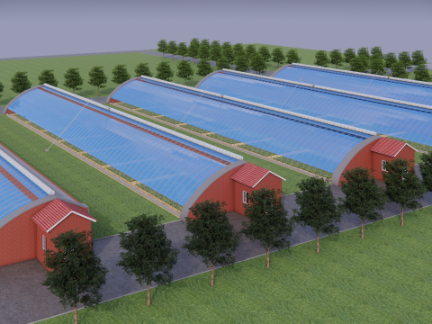 Zeltrahmen für landwirtschaftliche Gewächshäuser -B3 3D Modell