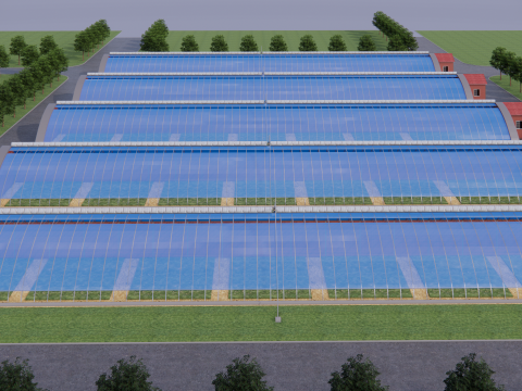 Zeltrahmen für landwirtschaftliche Gewächshäuser -B3 3D Modell