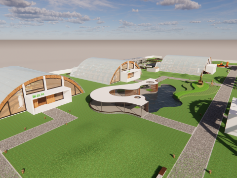 Zeltrahmen für landwirtschaftliche Gewächshäuser -B3 3D Modell