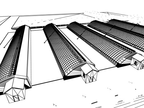 Zeltrahmen für landwirtschaftliche Gewächshäuser -B3 3D Modell