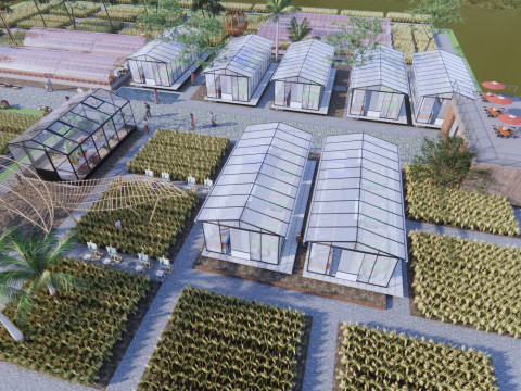 Agricultural Greenhouse Tent Frame -B4 3D Model