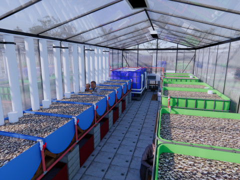 Agricultural Greenhouse Tent Frame -B4 3D Model