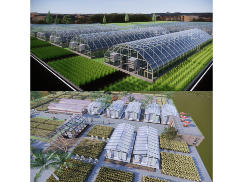 Agricultural Greenhouse Tent Frame -B4 3D Model