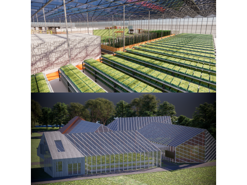 Agricultural Greenhouse Tent Frame -B5 3D मॉडल