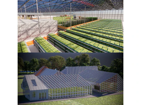 Tarımsal Sera Çadır Çerçevesi -B5 3D Model