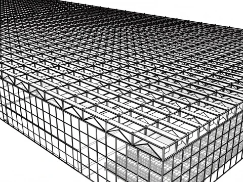 Agricultural Greenhouse Tent Frame -B5 3D Model