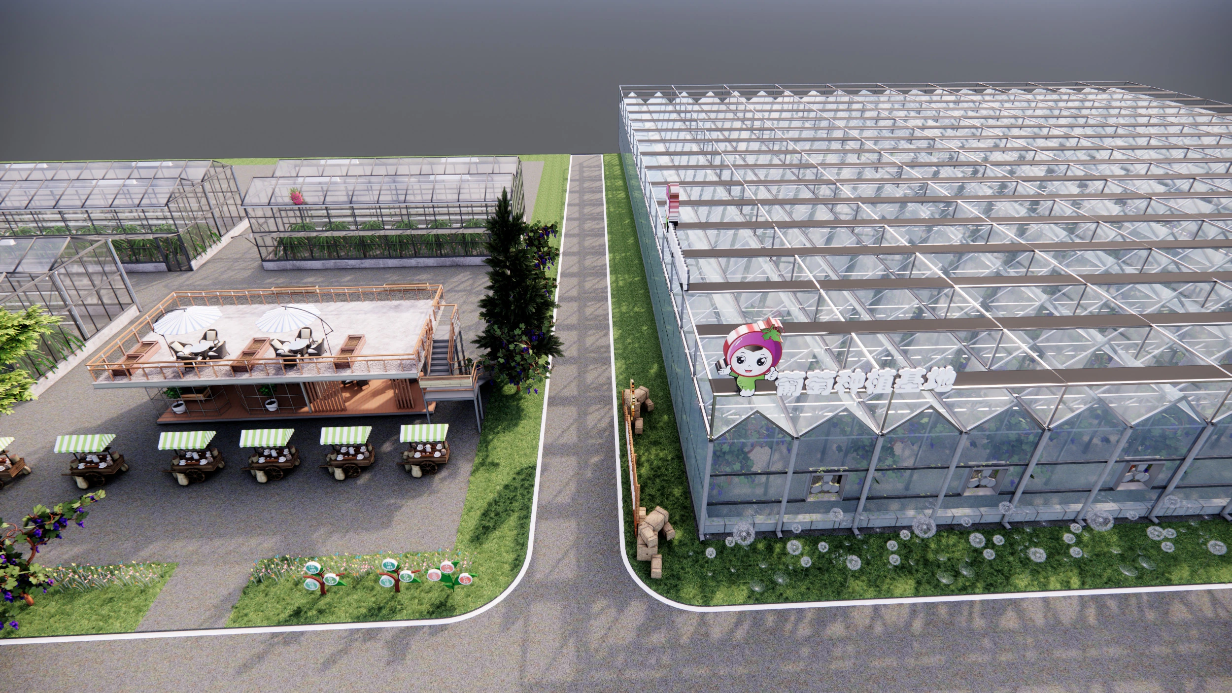 Agricultural Greenhouse Tent Frame -B6 3D Model .c4d .max .obj .3ds .fbx .stl .blend 
