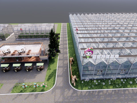 Agricultural Greenhouse Tent Frame -B6 3Dモデル