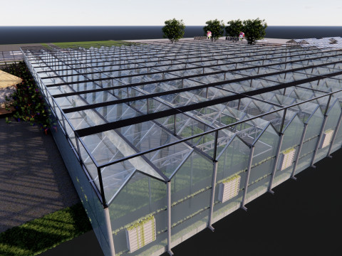Agricultural Greenhouse Tent Frame -B6 3D 模型