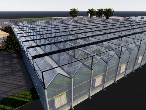 Agricultural Greenhouse Tent Frame -B6 3D Model