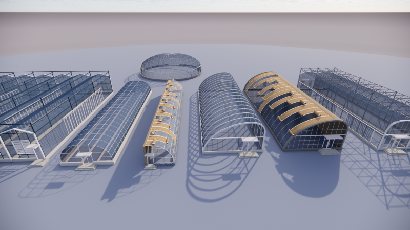 Telaio per tenda serra agricola -B7 Modello 3D .c4d .max .obj .3ds .fbx .stl .blend