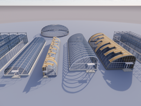 Agricultural Greenhouse Tent Frame -B7 3D मॉडल
