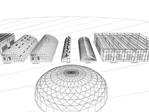Telaio per tenda serra agricola -B7 Modello 3D