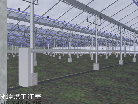 农业大棚帐篷架-B9 3D 模型