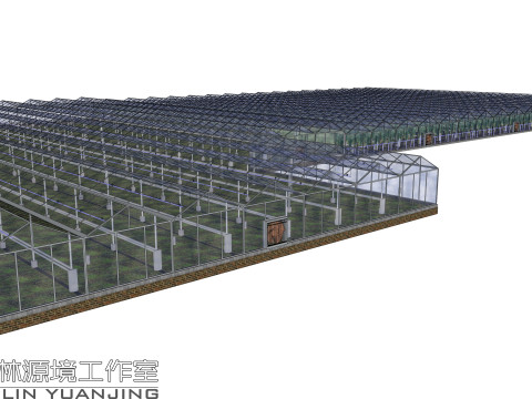 农业大棚帐篷架-B9 3D 模型