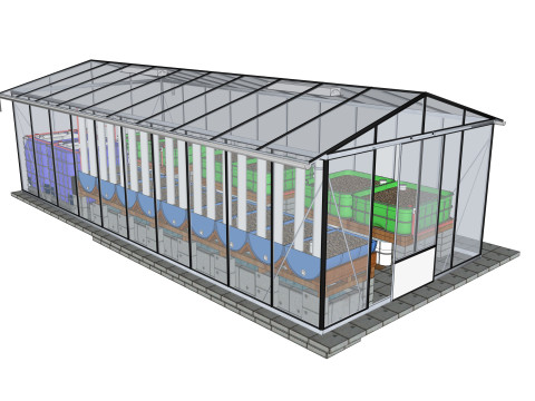 农业大棚帐篷架-B9 3D 模型