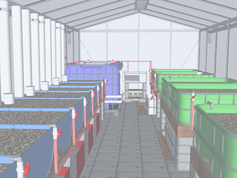 农业大棚帐篷架-B9 3D 模型