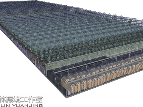 农业大棚帐篷架-B9 3D 模型