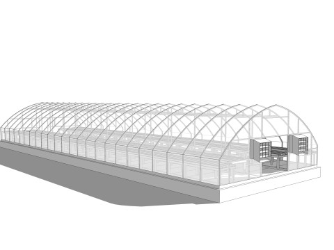 农业大棚帐篷架-B9 3D 模型