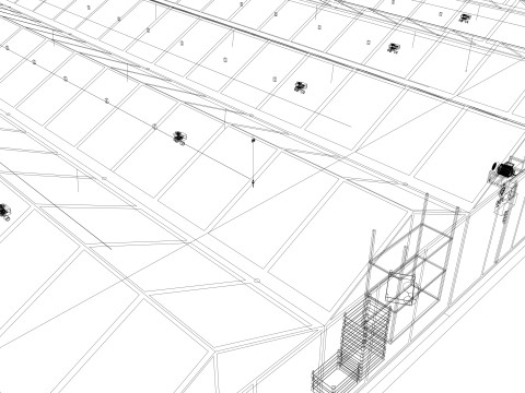 农业大棚帐篷架-B9 3D 模型