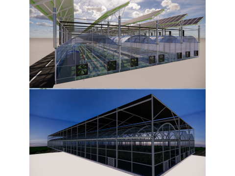 Agricultural Greenhouse Tent Frame -B10 3D 模型