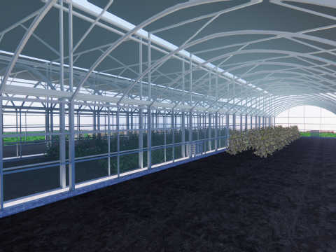 Rangka Tenda Rumah Kaca Pertanian -B10 Model 3D