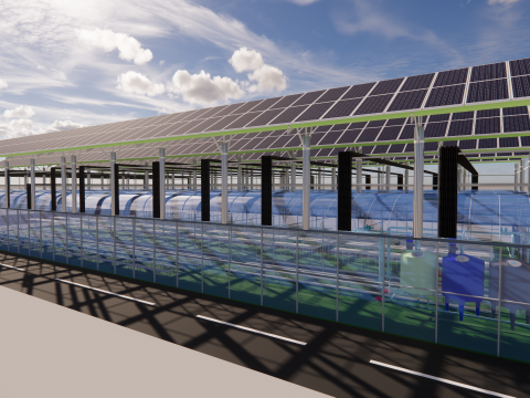 Rangka Tenda Rumah Kaca Pertanian -B10 Model 3D