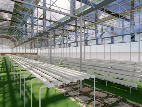 Agricultural Greenhouse Tent Frame -B10 3D Model