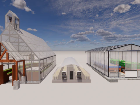 Tarımsal Sera Çadır Çerçevesi -B11 3D Model