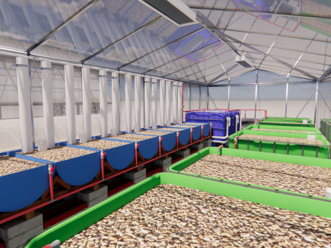 农业大棚帐篷架-B11 3D 模型