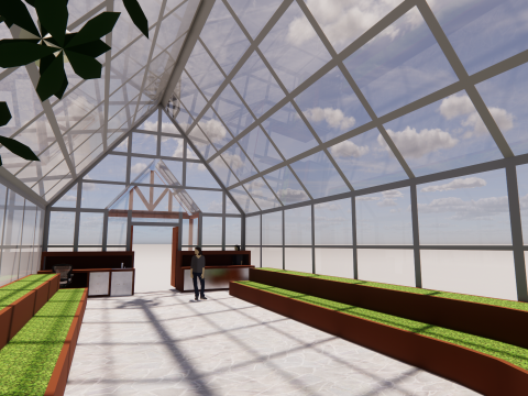 农业大棚帐篷架-B11 3D 模型